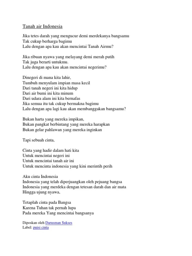 Puisi Tanah Air | PDF