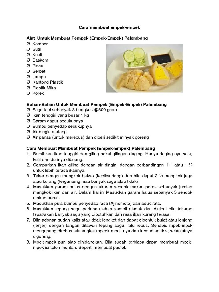 Cara Membuat Empek | PDF