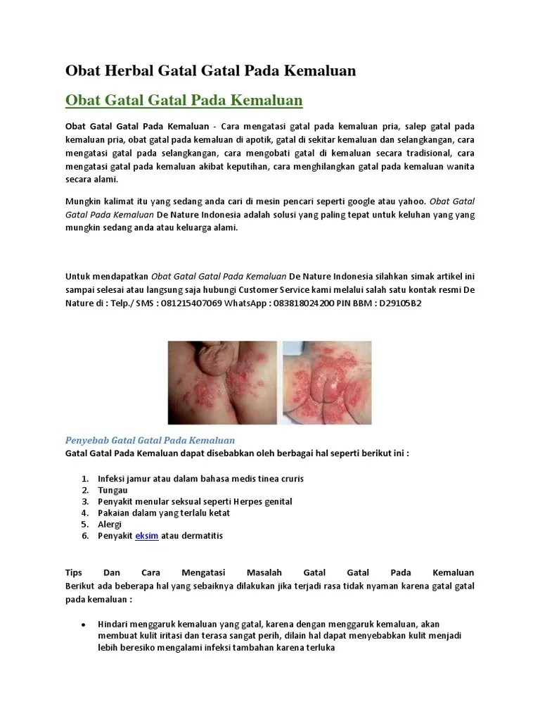 Obat Herbal Gatal Gatal Pada Kemaluan | PDF