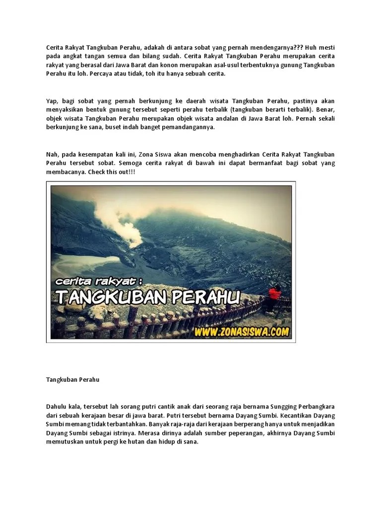 Cerita Legenda Sangkuriang Bahasa Inggris Singkat