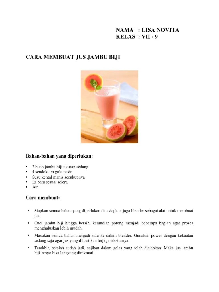 Alat Dan Bahan Membuat Jus Jambu - Berbagai Alat