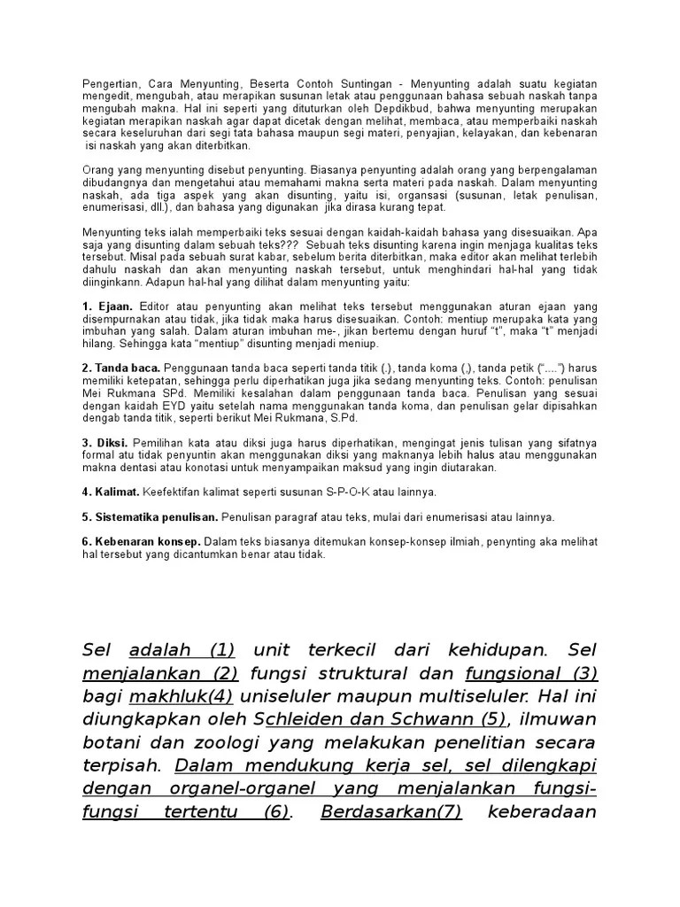 Contoh Teks Yang Belum Disunting – Sekali