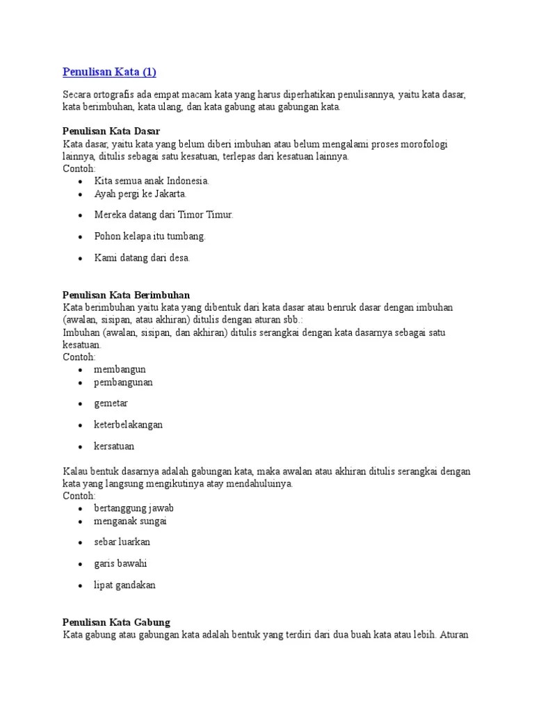 Penulisan Kata | PDF