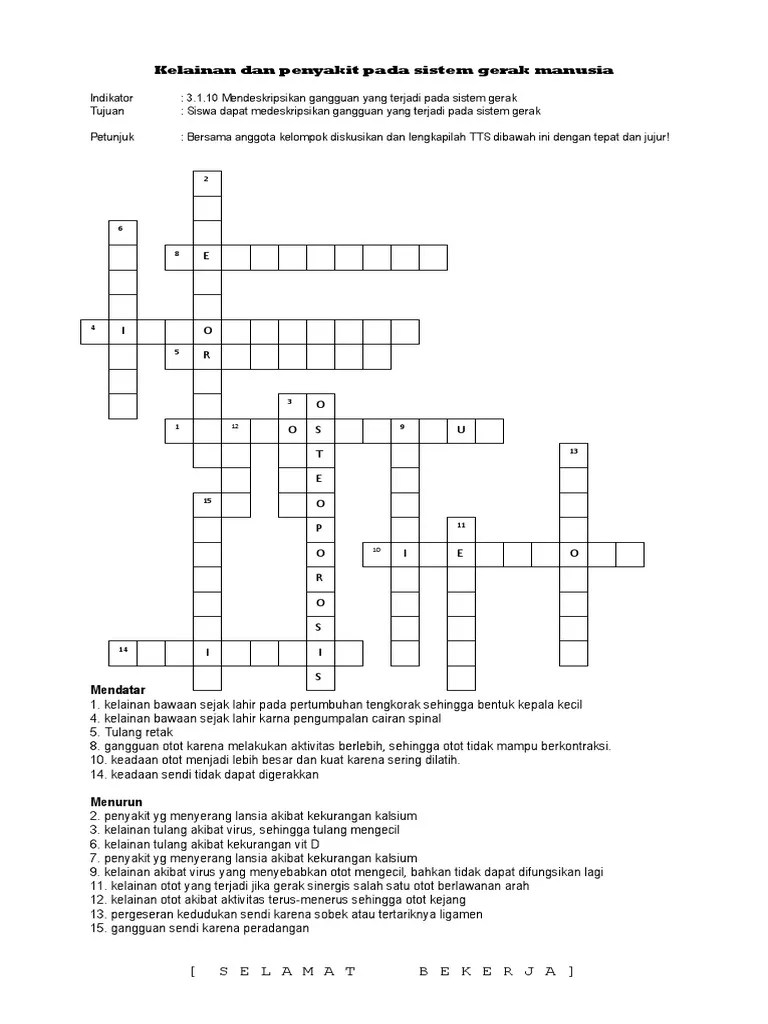 TTS Kelainan Dan Penyakit Pada Sistem Gerak Manusia | PDF