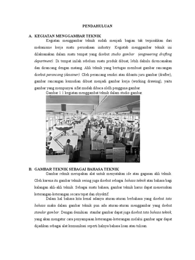 Fungsi Dan Standarisasi Gambar Teknik | PDF