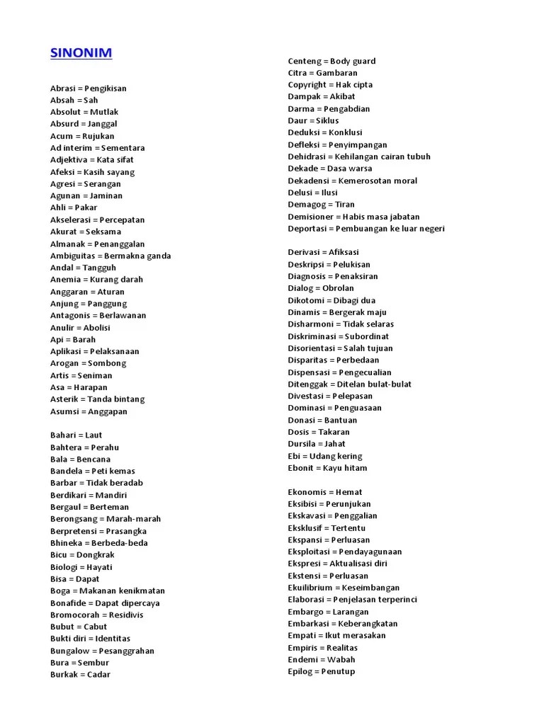 Sinonim Akselerasi Yaitu
