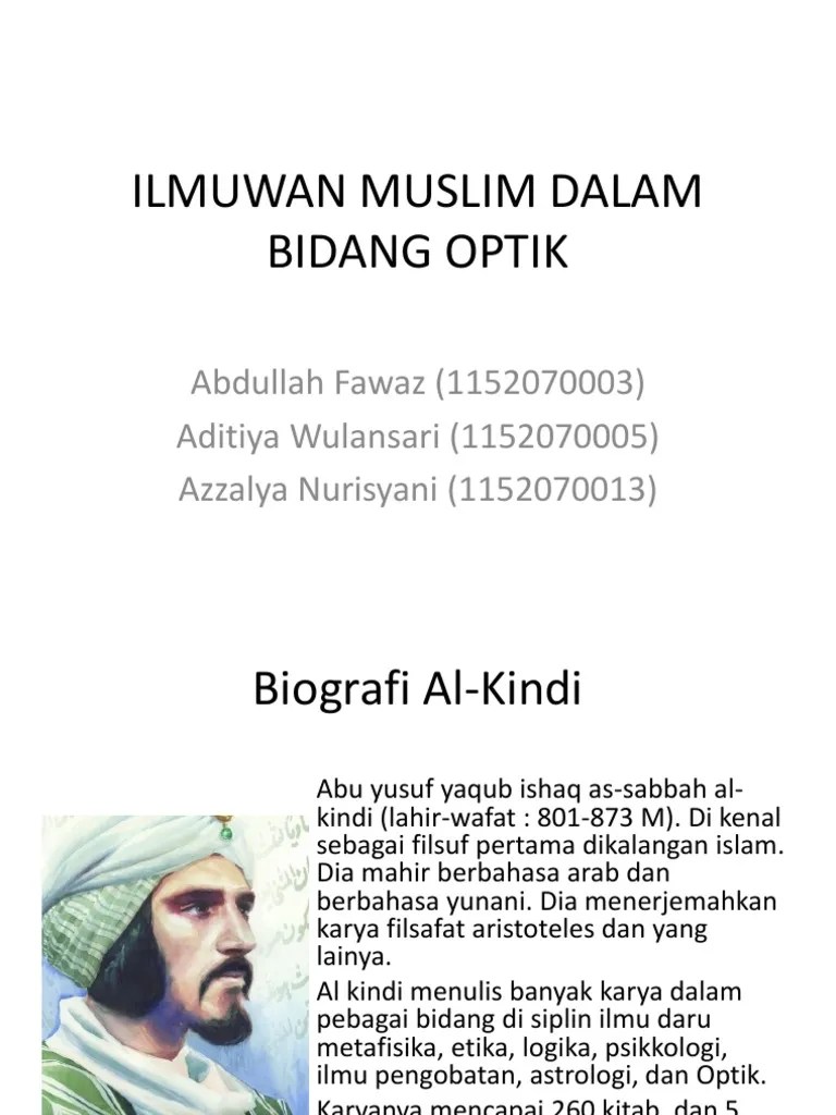 Ilmuwan Muslim Dalam Bidang Optik | PDF