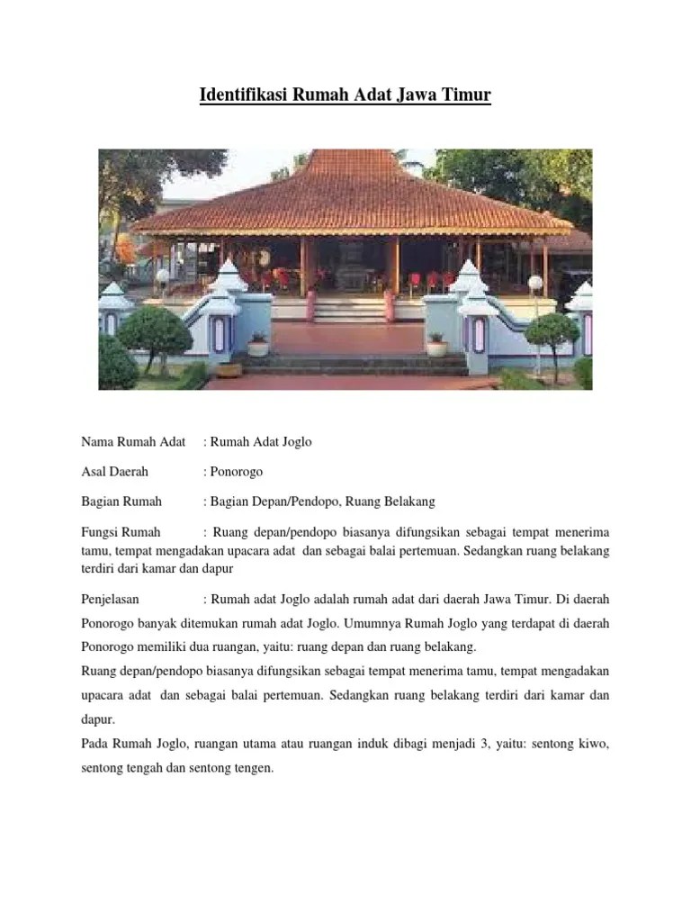 Kegunaan Rumah Adat Joglo Situbondo