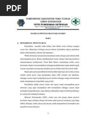 RINCIAN Panduan Penyuluhan Pada Pasien | PDF