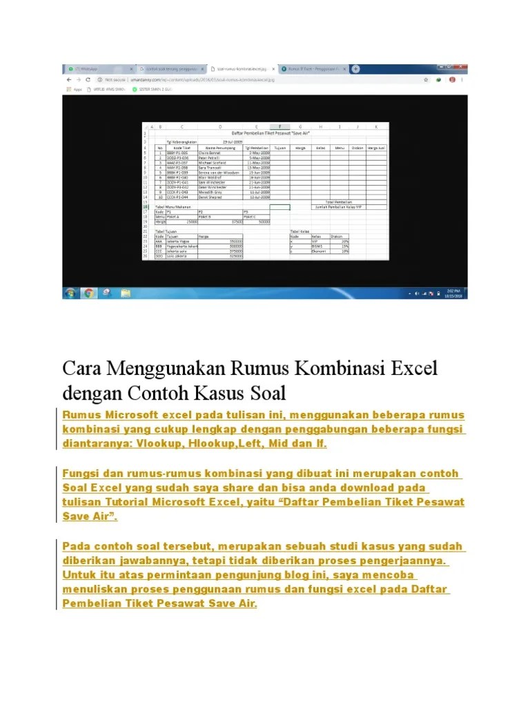 Contoh Soal Vlookup Hlookup Dan If Pdf
