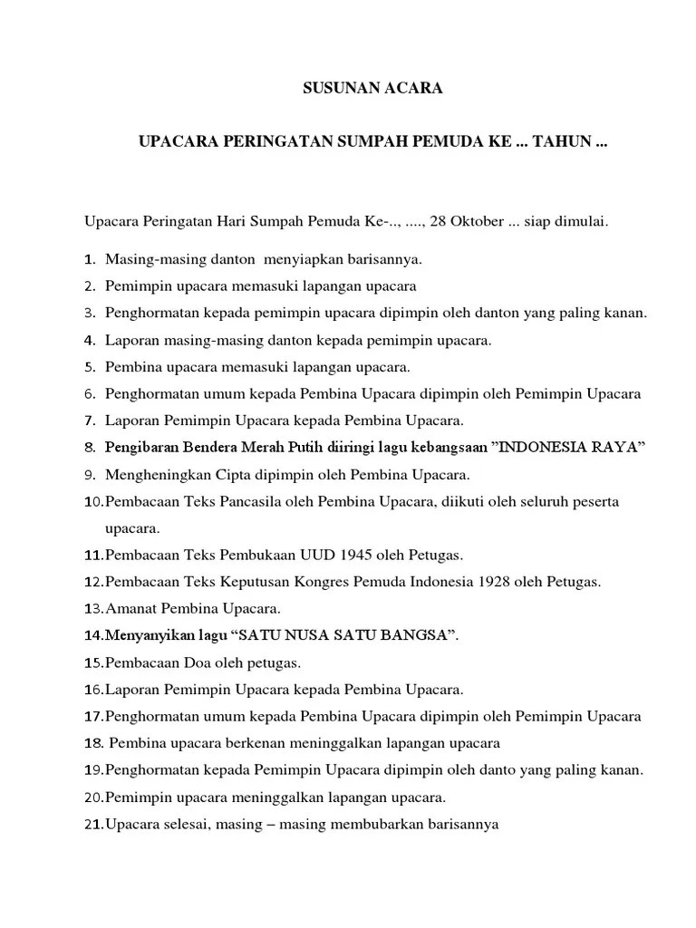 Susunan Acara | PDF