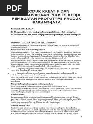 05-Proses Kerja Pembuatan Prototype Produk Barang Atau Jasa | PDF
