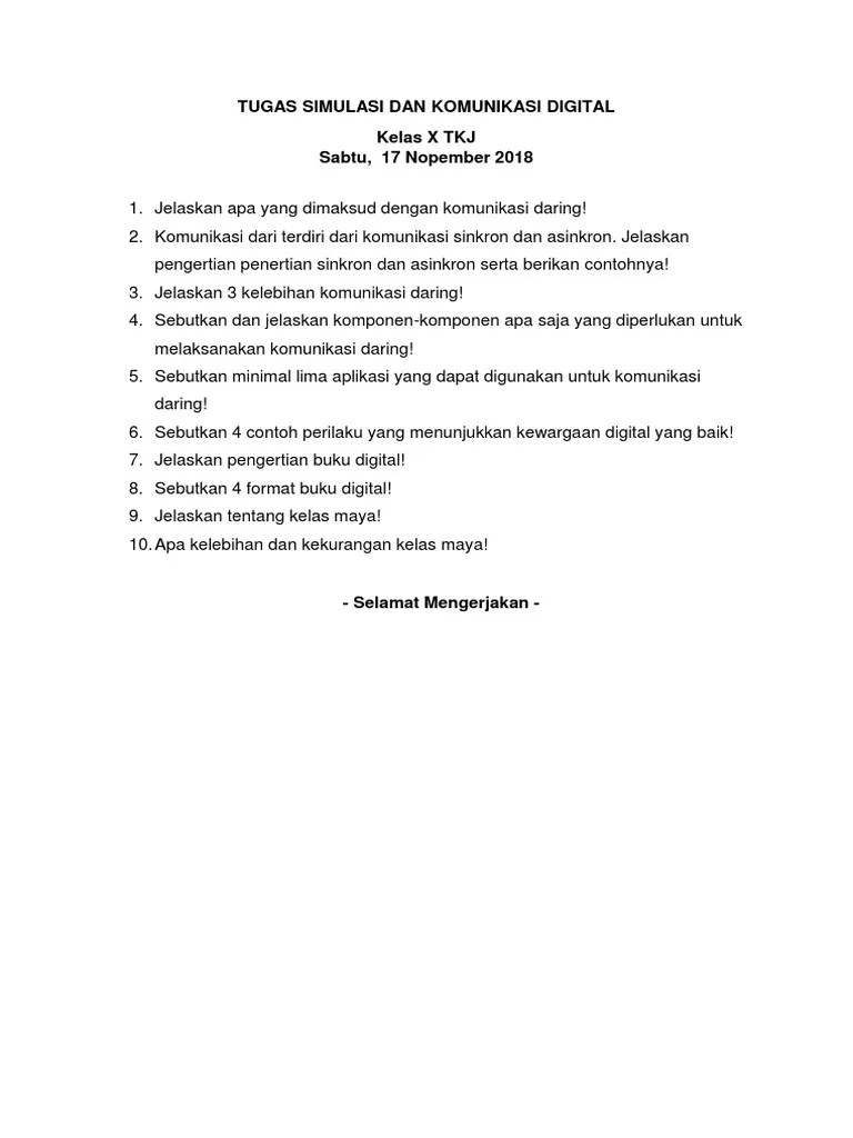 Tugas Simulasi Dan Komunikasi Digital | PDF