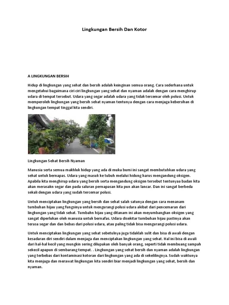 Ciri Ciri Lingkungan Yang Tercemar – Rasanya