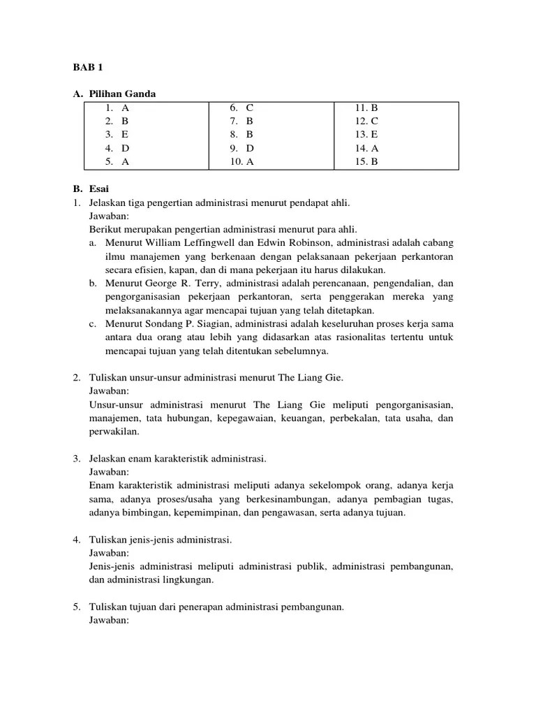 KJ Administrasi Umum BK Bismen c1 SMK Kelas X Sri Endang | PDF