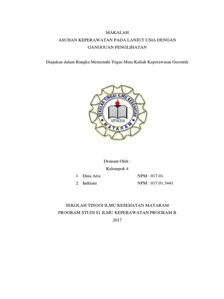 Makalah Gangguan Penglihatan Lansia | PDF