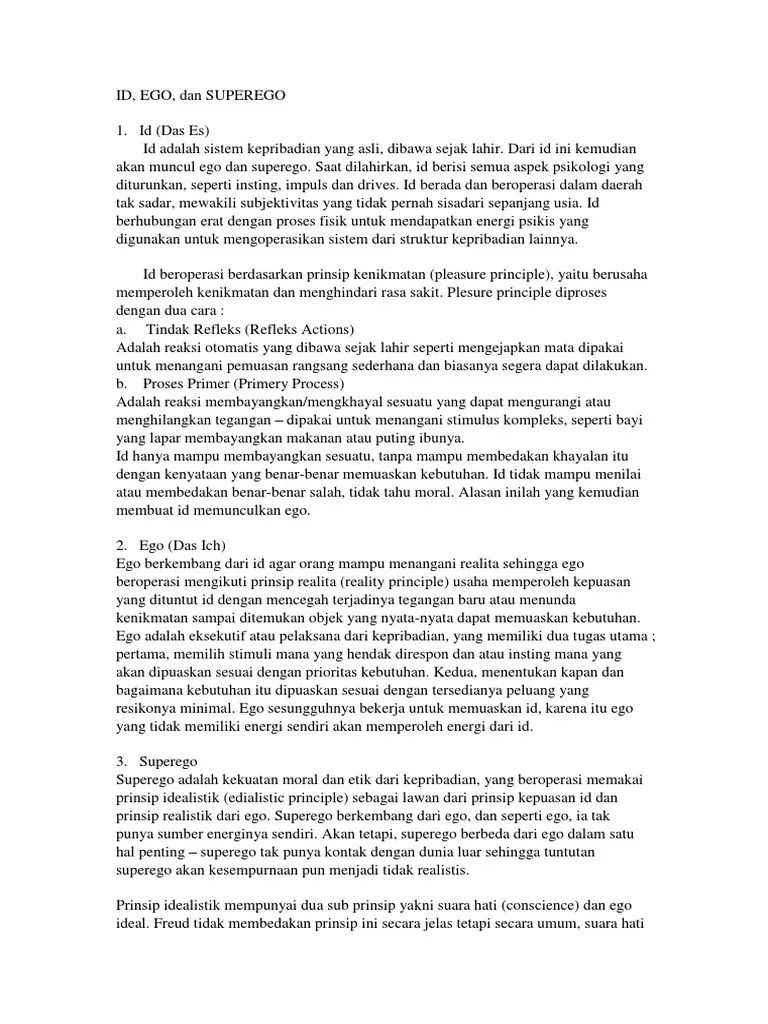 ID Ego Superego | PDF