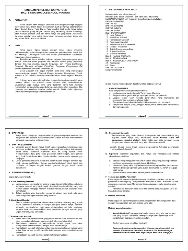 Contoh Latar Belakang Pada Karya Tulis Ilmiah