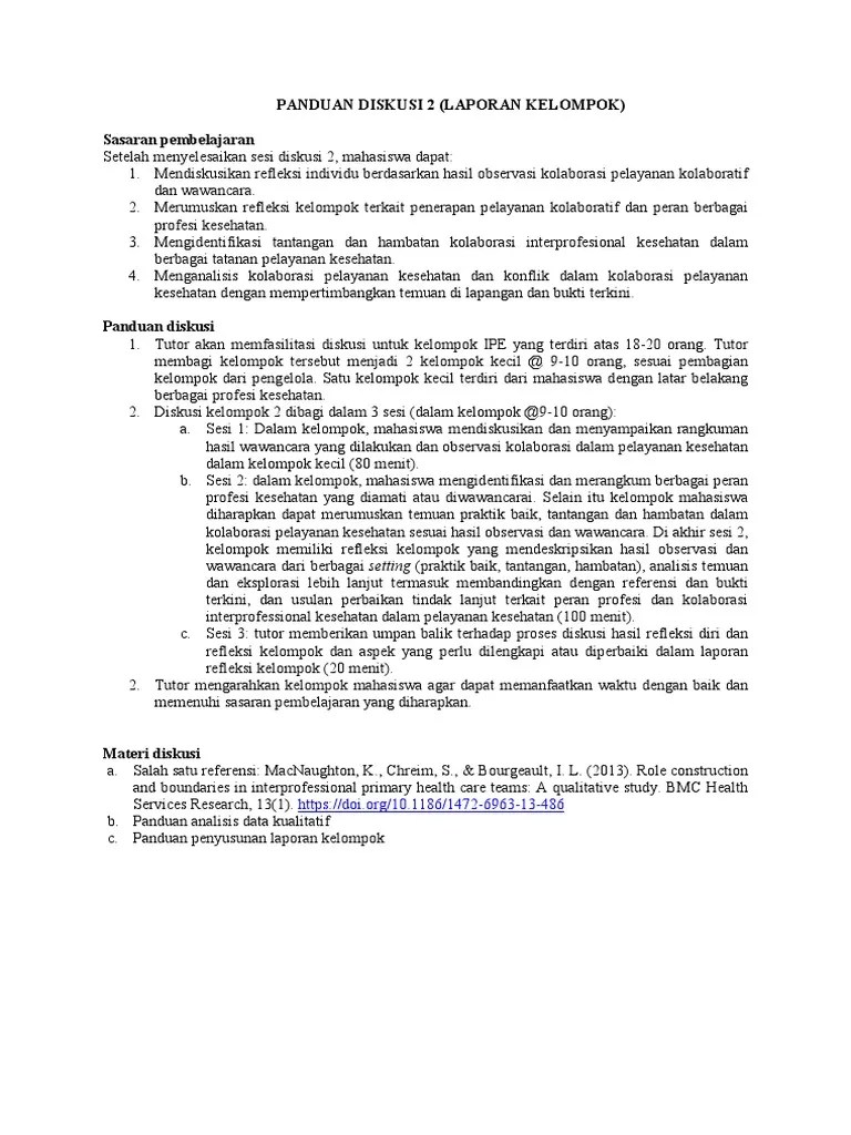 Contoh Laporan Hasil Diskusi Tentang Kesehatan - Mosaicone