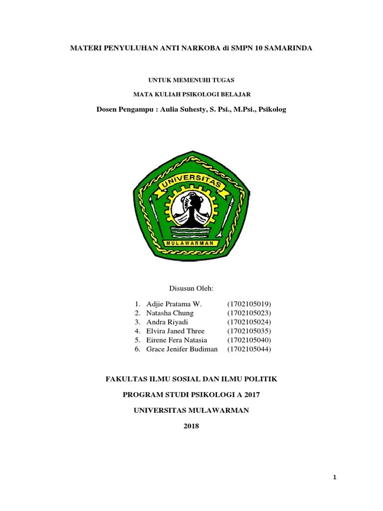 Makalah Penyuluhan Narkoba | PDF