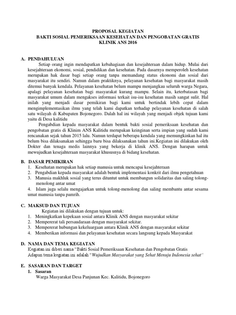 Proposal Pengobatan Gratis | PDF