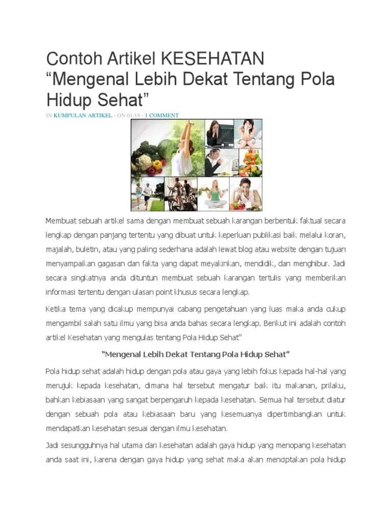 Pola Hidup Sehat | PDF