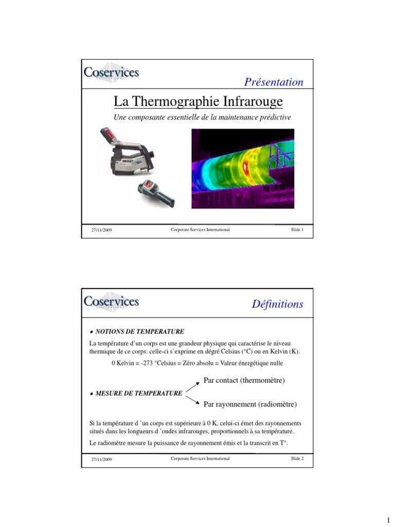 Correction Thermographie infrarouge