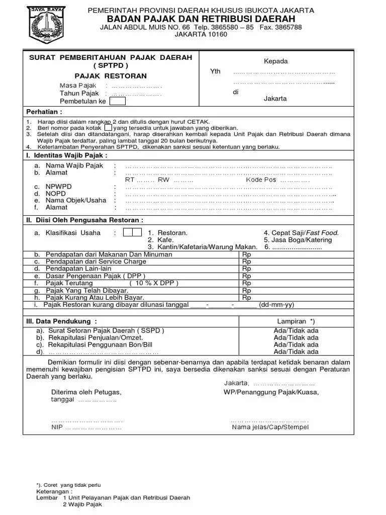 BPRD SPTPD P. Restoran | PDF