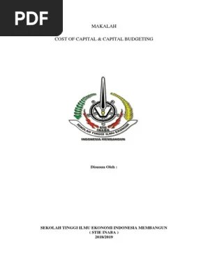Capital Cost and Capital Budgeting | PDF