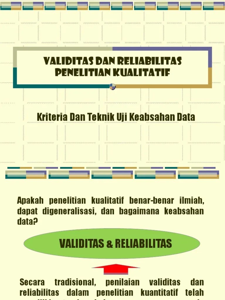 Uji Keabsahan Data Pada Penelitian Kualitatif | PDF