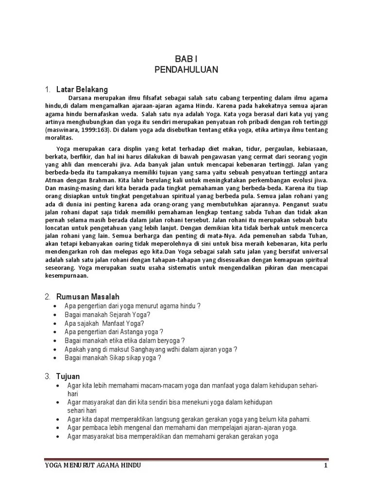 Yoga Menurut Agama Hindu | PDF