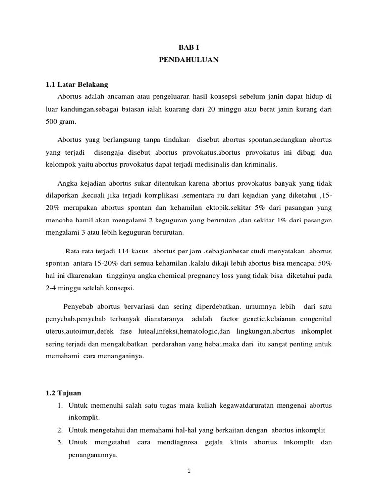 Abortus Inkomplit | PDF