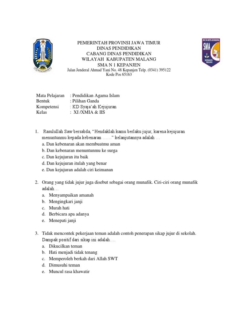 Soal Syaja Ah Kelas 11 – Beinyu.com