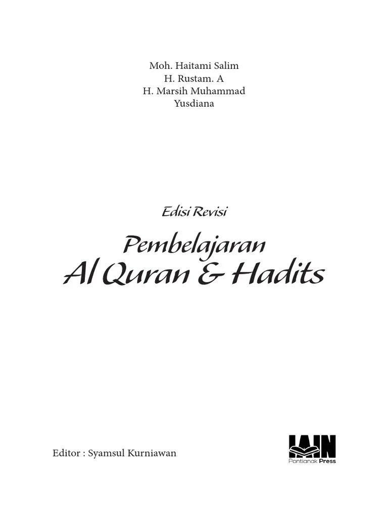 Pembelajaran Al Quran Hadits | PDF
