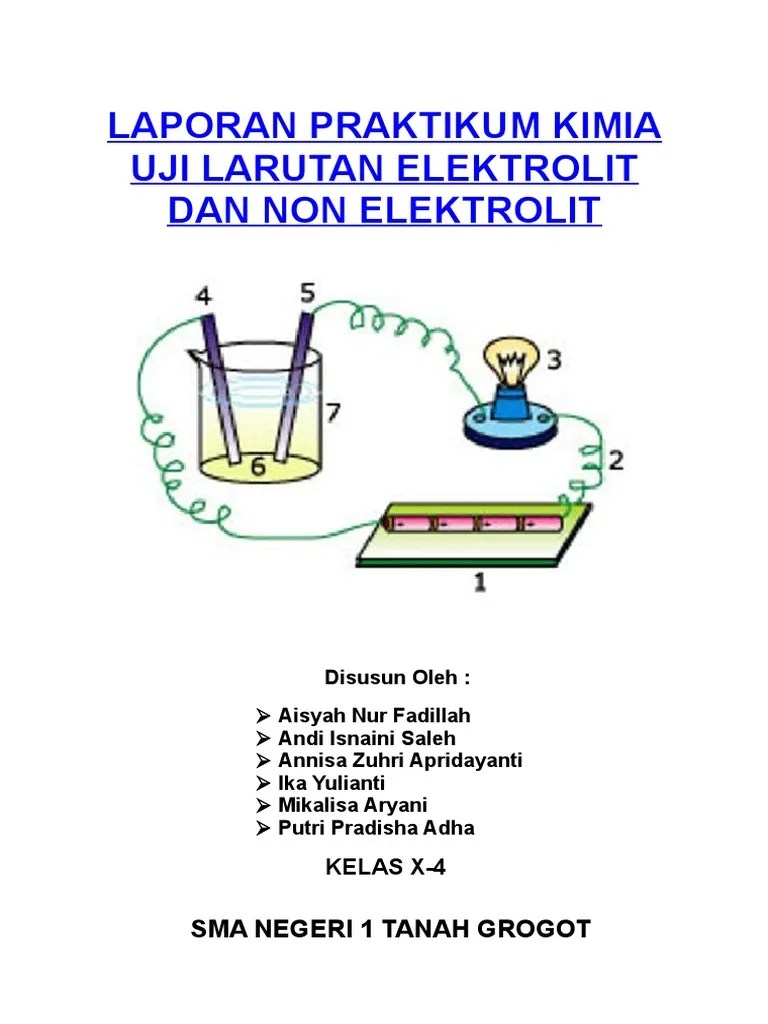 Laporan Praktikum Larutan Elektrolit Dan Non Elektrolit - Seputar Laporan