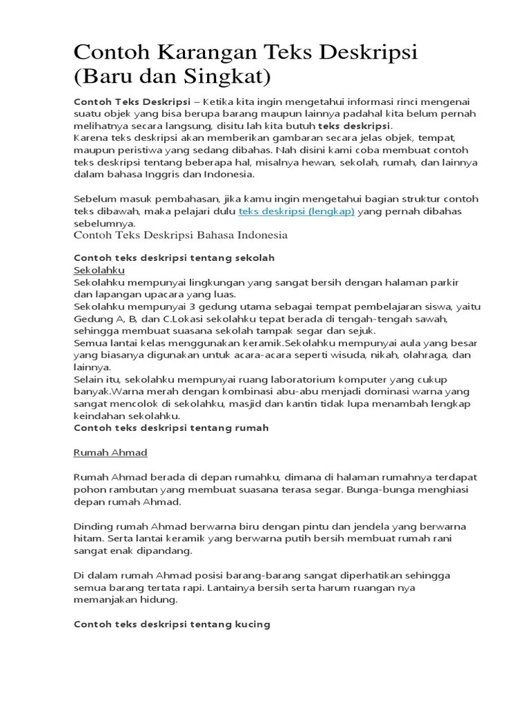 Contoh Karangan Deskripsi Tentang Rumahku – Mudah