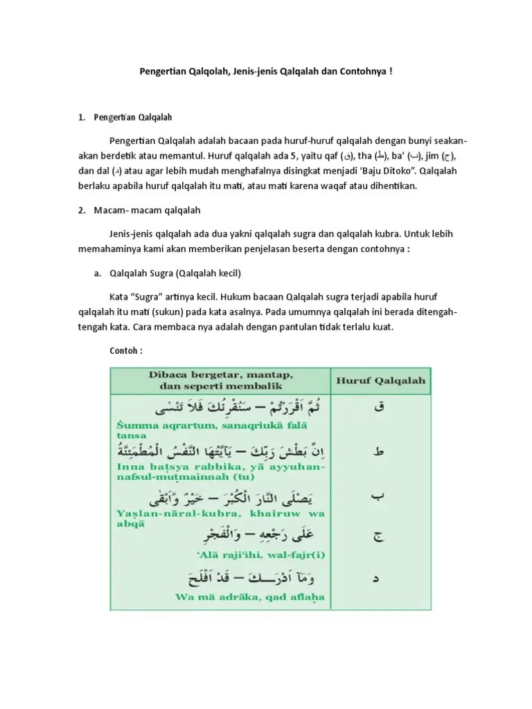 Pengertian Qalqolah | PDF