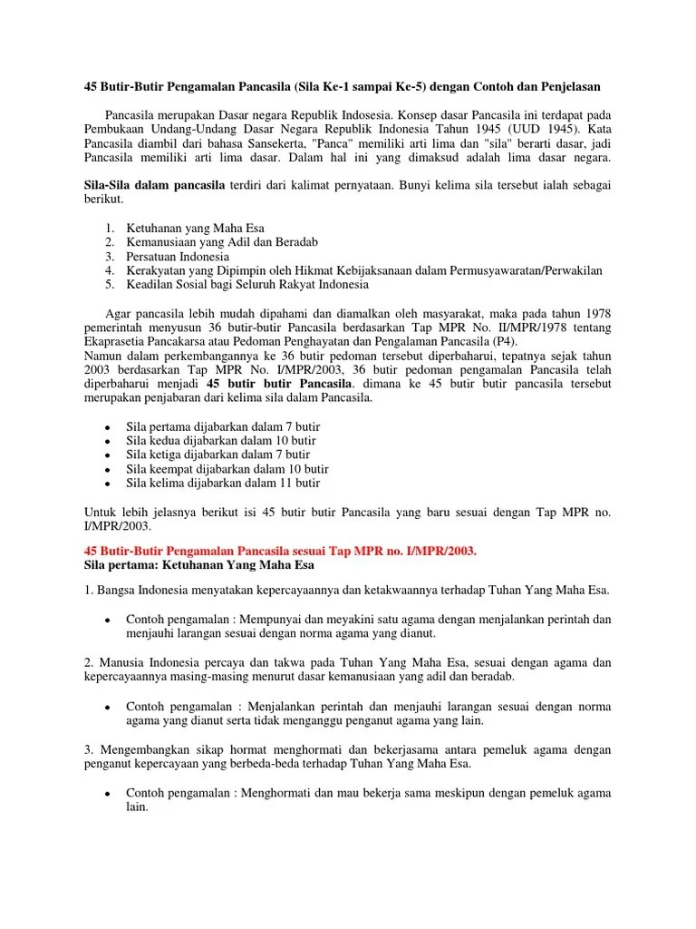 Tercepat Pancasila 5 Butir
