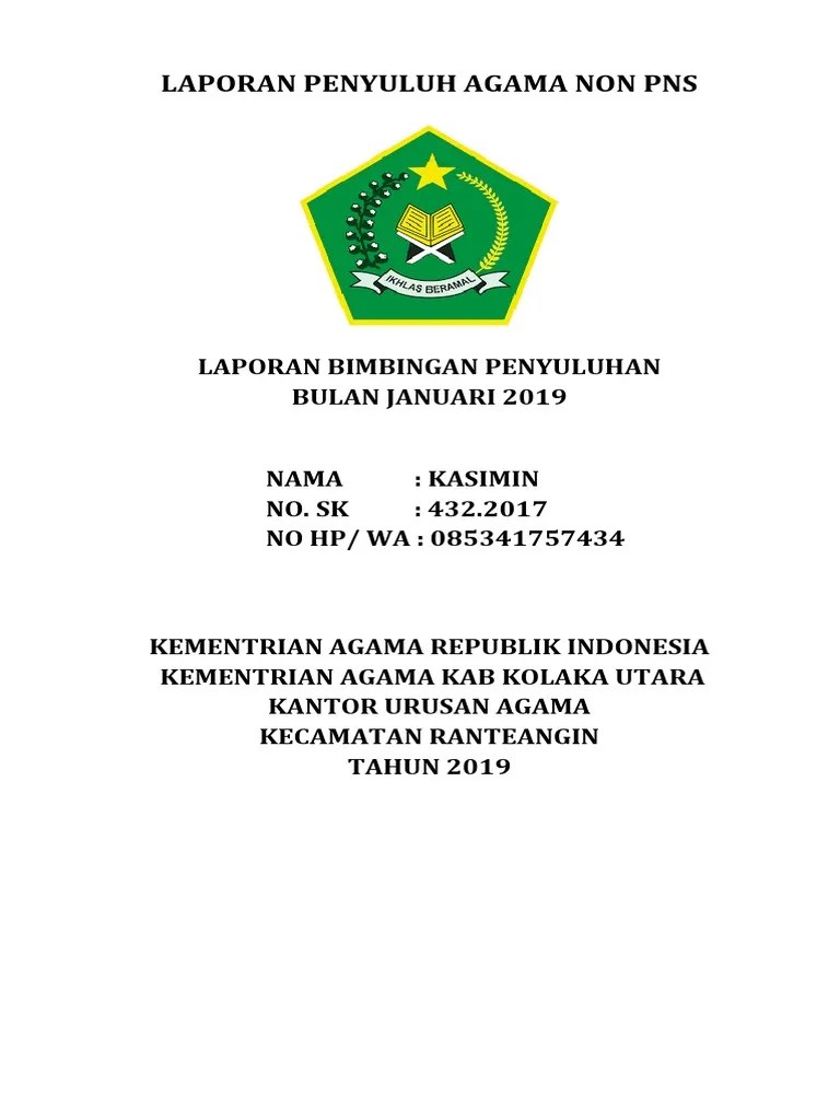 Laporan Penyuluh Agama Non Pns | PDF