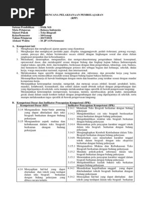 RPP 8.teks Biografi | PDF