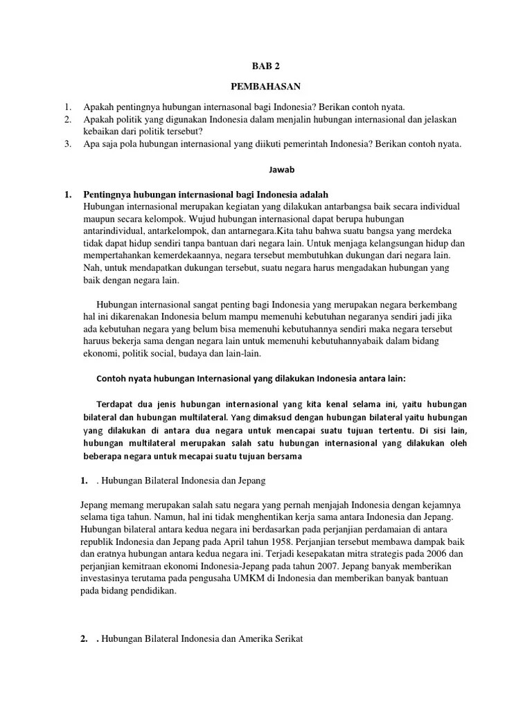 Jelaskan Pengertian Politik Luar Negeri Indonesia Dalam Menjalin Hubungan  Internasional
