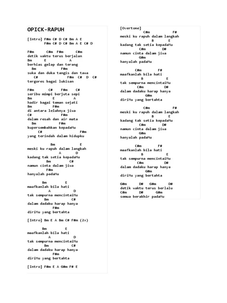 Lirik Lagu Opick Detik Waktu – Belajar