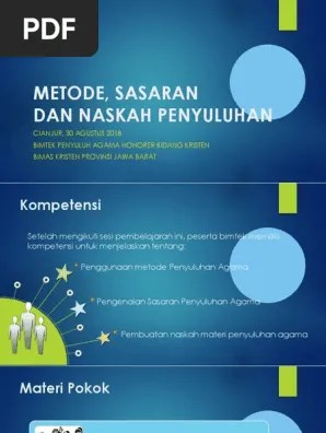 Metode, Sasaran Dan Naskah Penyuluhan | PDF