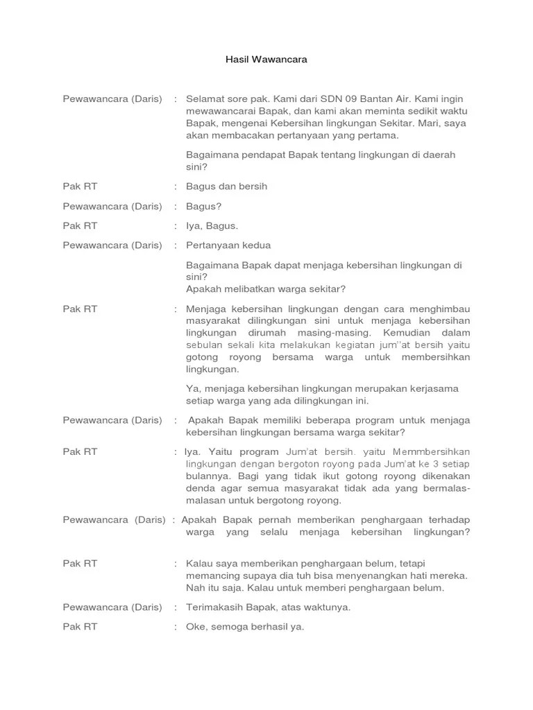 Hasil Wawancara | PDF