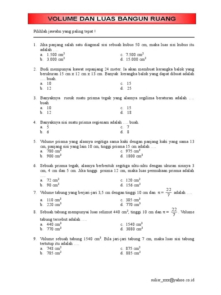 2017 Bangun Ruang | PDF