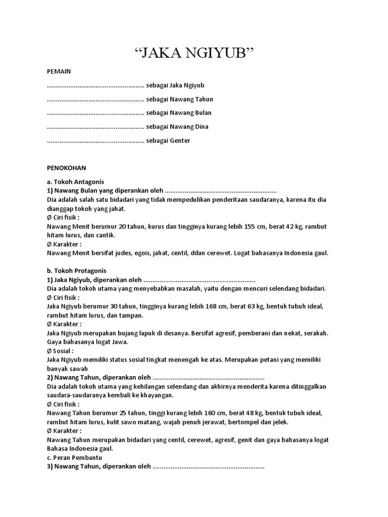 Naskah Drama Tradisional Pemain 5 Orang | PDF