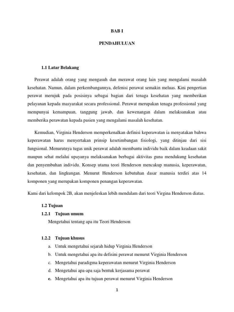 Makalah Teori Henderson Virginia | PDF