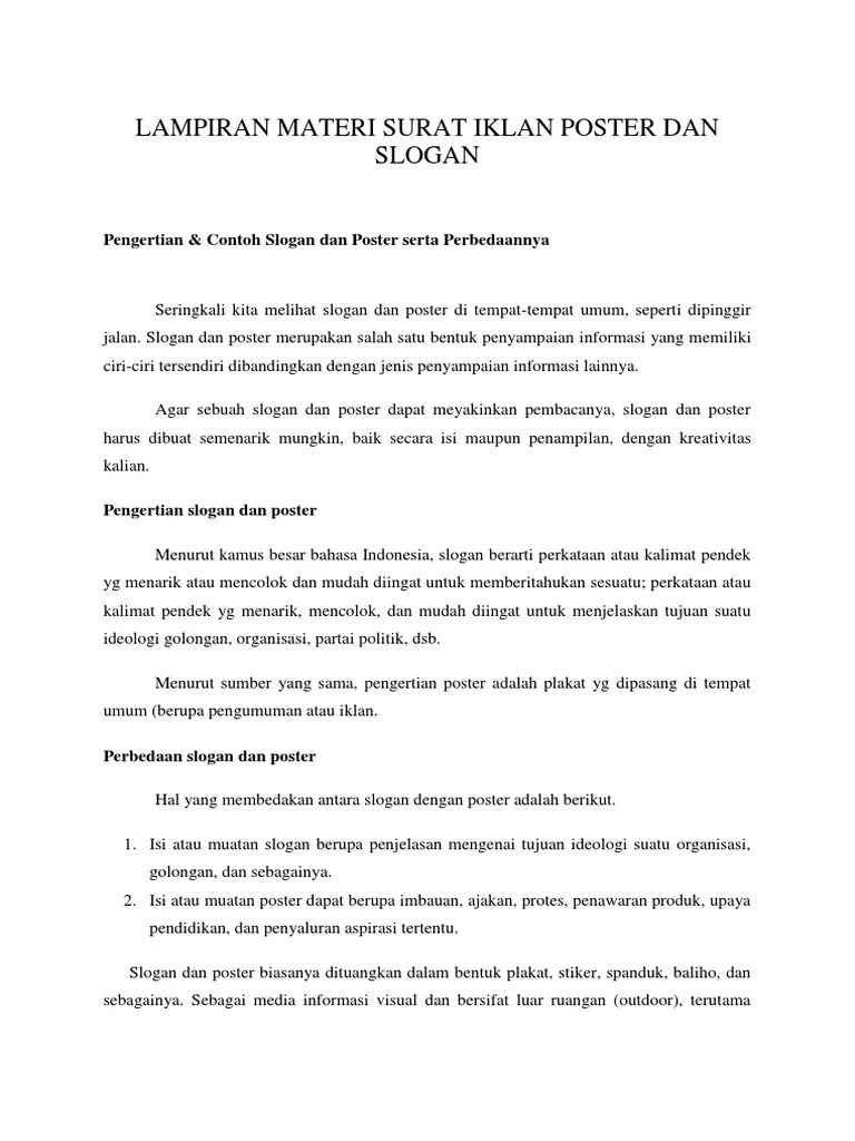 Perbedaan Tujuan Slogan Dan Poster | Contoh Poster