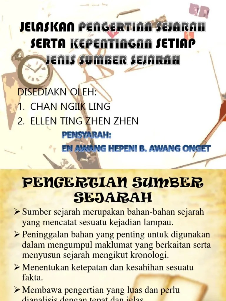 Jelaskan Pengertian Sejarah Serta Kepentingan Setiap Jenis Sumber | PDF