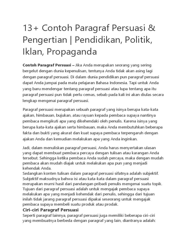 Contoh Paragraf Persuasi Pendidikan – Belajar